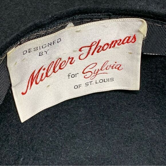 VTG Thomas Miller for Sylvia of St Louis Felt Hat Sz Large 23” Gorgeous - Picture 14 of 14